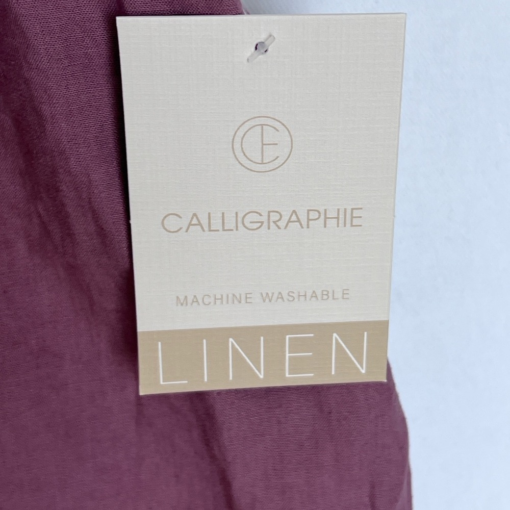 Women's Mauve Linen Blouse NWT 2X - Picture 7 of 7